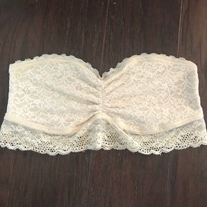 Aerie lace bandeau- cream color size Medium